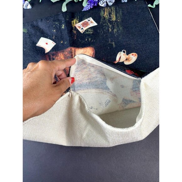 Alice Wonderland Accent Pillowcase Clock Rabbit Throw Pillow Cushion Cover Decor - Picture 10 of 14